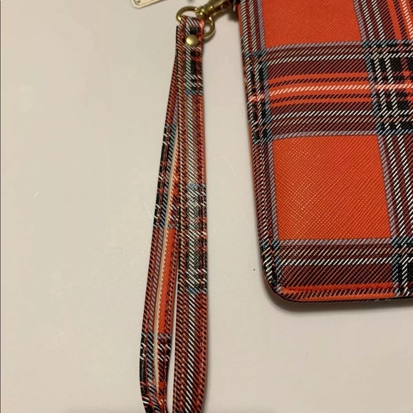 Simply Southern Leather Zip Clutch Tartan Plaid - Picture 3 of 7